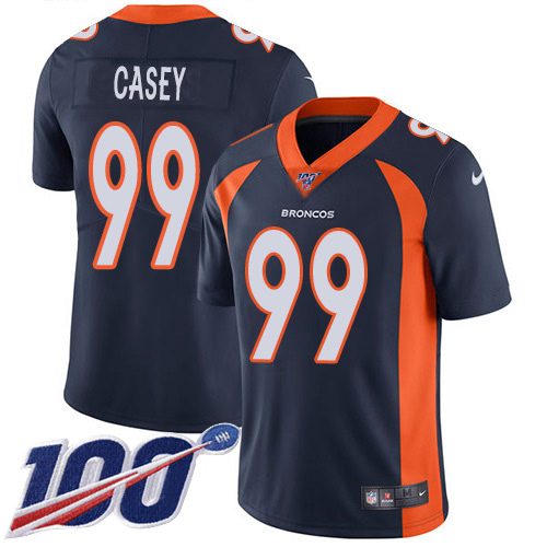 Denver Broncos #99 Jurrell Casey Navy Blue Alternate Men's Stitched 100th Season Vapor Untouchable Limited Jersey Men's