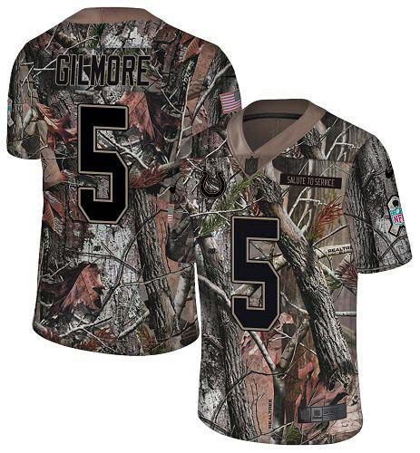 Colts #5 Stephon Gilmore Camo Youth Stitched Limited Rush Realtree Jersey