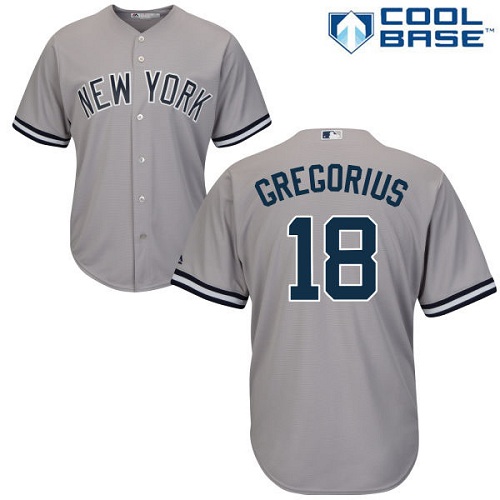 New York Yankees #18 Didi Gregorius Grey New Cool Base Stitched Jersey Men's