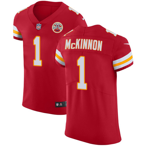 Chiefs #1 Jerick McKinnon Red Team Color Men's Stitched Vapor Untouchable Elite Jersey