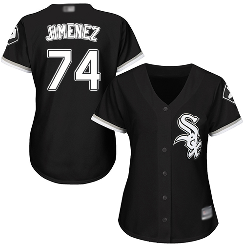 Chicago White Sox #74 Eloy Jimenez Black Alternate Women's Stitched Jersey Womens