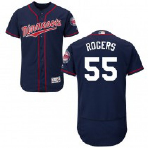 Minnesota Twins #55 Taylor Rogers Navy Blue Flexbase Authentic Collection Stitched Jersey Men's
