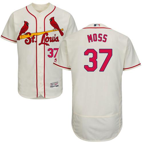 St.Louis Cardinals #37 Brandon Moss Cream Flexbase Authentic Collection Stitched Jersey Men's