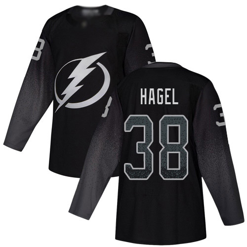 Adidas Tampa Bay Lightning #38 Brandon Hagel Black Alternate Authentic Stitched Youth Jersey Youth