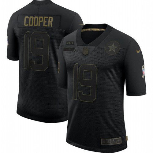 Dallas Dallas Cowboys #19 Amari Cooper 2020 Salute To Service Limited Jersey Black Men's