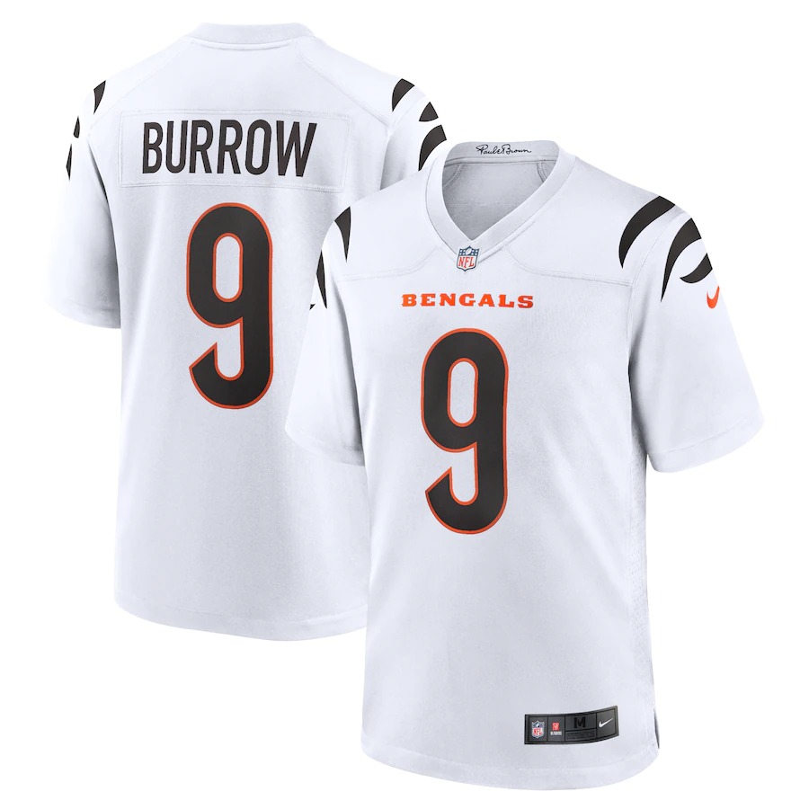 Cincinnati Bengals #9 Joe Burrow White Game Jersey