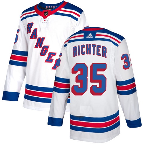 Adidas New York Rangers #35 Mike Richter White Away Authentic Stitched Jersey Men's