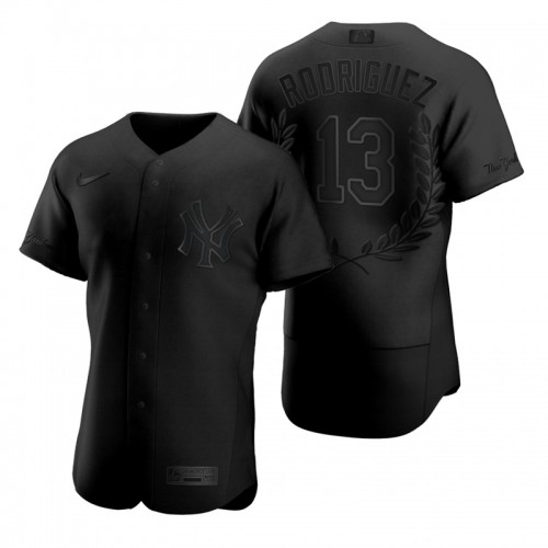 New York New York Yankees #13 Alex Rodriguez Men's Black MVP Limited Player Edition Jersey Men's