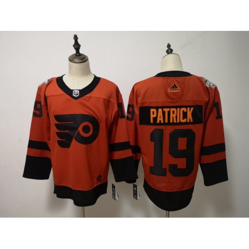 Adidas Philadelphia Flyers #19 Nolan Patrick Orange 2019 Stadium Series Stitched Jersey Men's