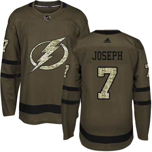 Adidas Tampa Bay Lightning #7 Mathieu Joseph Green Salute to Service Stitched Jersey Men's