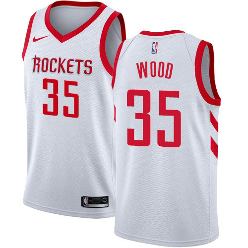 Houston Rockets #35 Christian Wood White Swingman Association Edition Jersey Mens