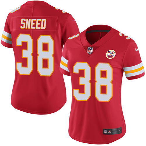 Chiefs #38 L'Jarius Sneed Red Team Color Women's Stitched Vapor Untouchable Limited Jersey