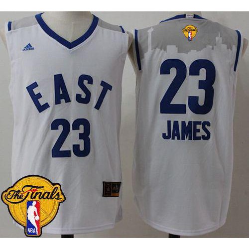 Cleveland Cavaliers #23 LeBron James White 2016 All-Star The Finals Patch Stitched Jersey Mens