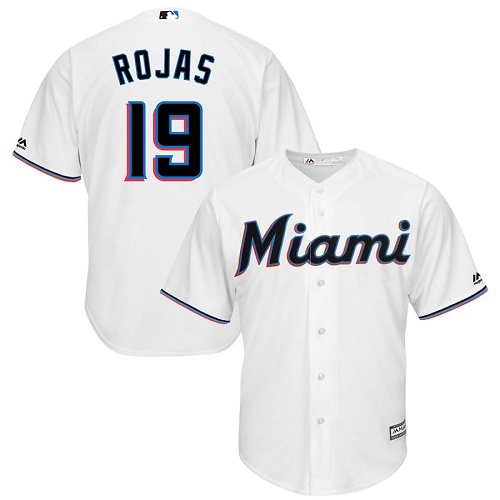 Miami Marlins #19 Miguel Rojas White Cool Base Stitched Youth Jersey Youth