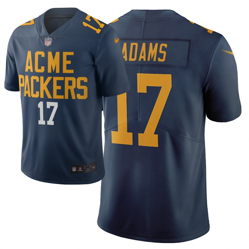 Packers #17 Davante Adams Navy Men's Stitched Limited City Edition Jersey