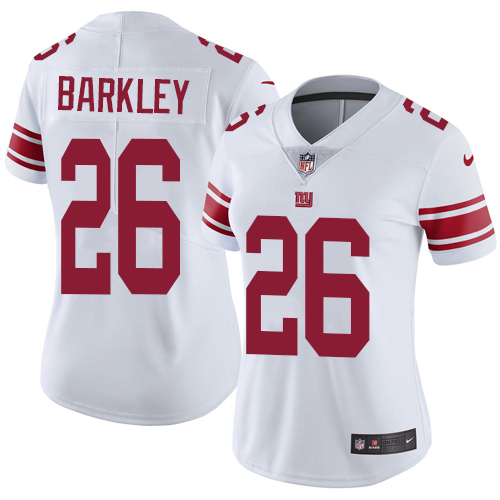 Giants #26 Saquon Barkley White Women's Stitched Vapor Untouchable Limited Jersey