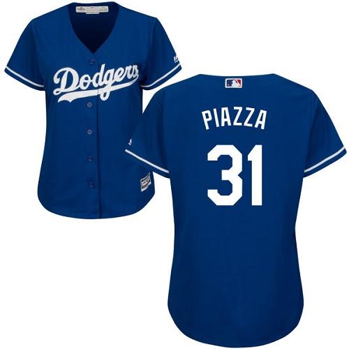 Los Angeles Dodgers #31 Mike Piazza Blue Alternate Women's Stitched Jersey Womens