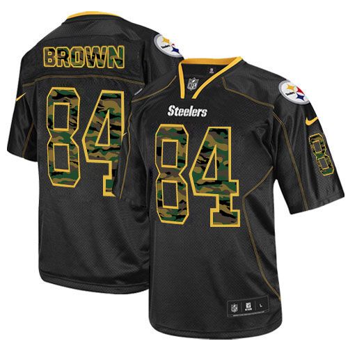 Pittsburgh Steelers #84 Antonio Brown Black Men's Stitched Elite Camo Fashion Jersey Men's