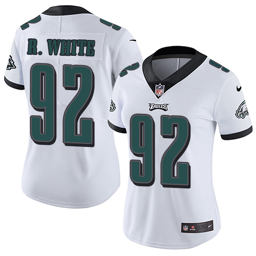 Philadelphia Eagles #92 Reggie White White Women's Stitched Vapor Untouchable Limited Jersey Womens