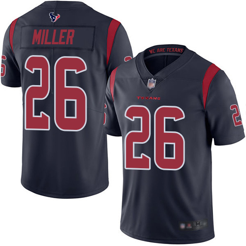 Houston Texans #26 Lamar Miller Navy Blue Men's Stitched Limited Rush Jersey Men's