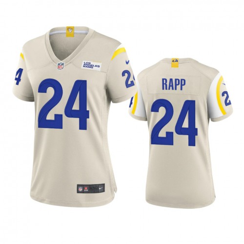 Los Angeles Los Angeles Rams #24 Taylor Rapp Women's Game Jersey - Bone Womens