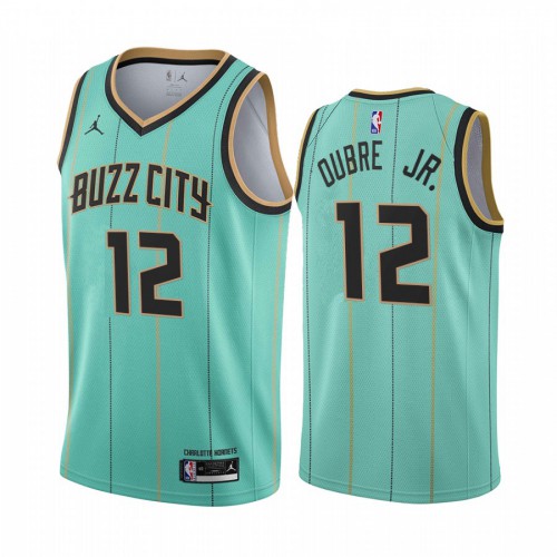 Charlotte Hornets #12 Kelly Oubre Jr. Womens Mint Green Swingman 2020-21 City Edition Jersey Womens