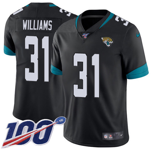 Jaguars #31 Darious Williams Black Team Color Men's Stitched 100th Season Vapor Limited Jersey
