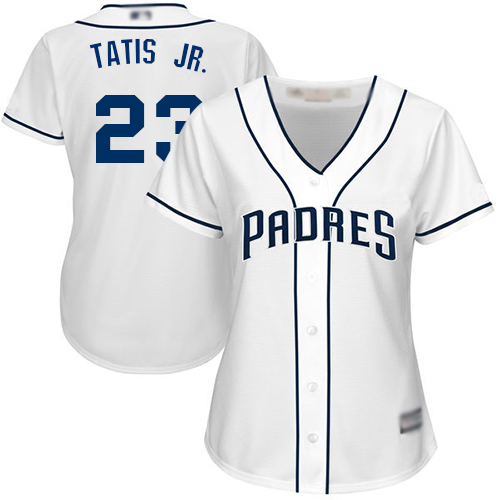 San Diego Padres #23 Fernando Tatis Jr. White Home Women's Stitched Jersey Womens