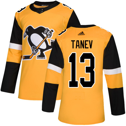 Adidas Pittsburgh Penguins #13 Brandon Tanev Gold Alternate Authentic Stitched Jersey Men's