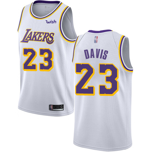 Los Angeles Lakers #23 Anthony Davis White Womens Swingman Association Edition Jersey Womens