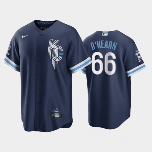 Kansas City Kansas City Royals #66 Ryan O'Hearn Men's Game Replica 2022 City Connect Navy Jersey Men's
