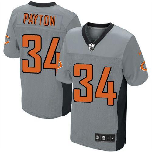 Bears #34 Walter Payton Grey Shadow Youth Stitched Elite Jersey