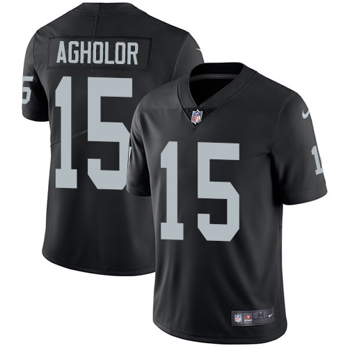 Las Vegas Raiders #15 Nelson Agholor Black Team Color Men's Stitched Vapor Untouchable Limited Jersey Men's