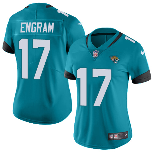 Jaguars #17 Evan Engram Teal Green Alternate Women's Stitched Vapor Untouchable Limited Jersey