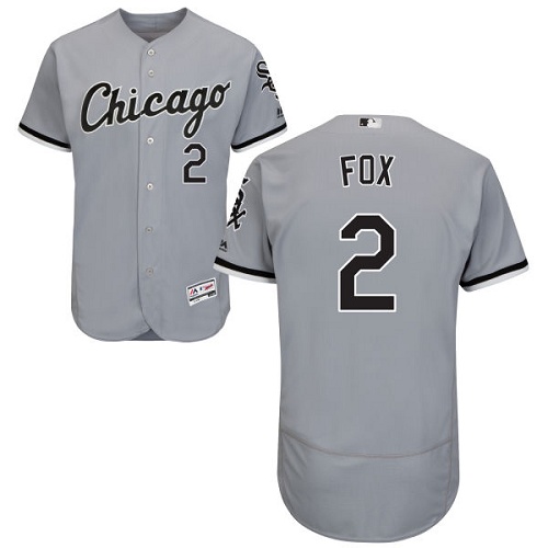 Chicago White Sox #2 Nellie Fox Grey Flexbase Authentic Collection Stitched Jersey Men's