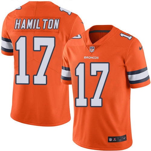 Denver Broncos #17 DaeSean Hamilton Orange Men's Stitched Limited Rush Jersey Men's