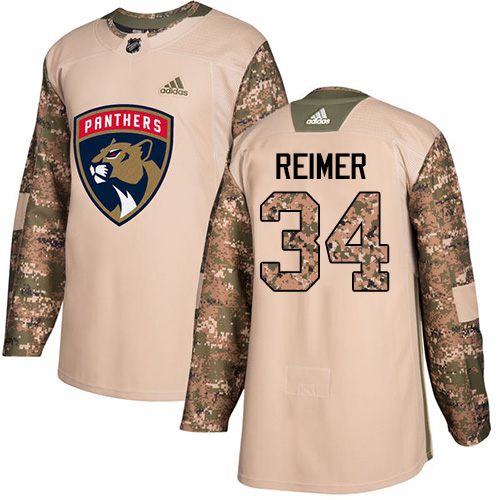 Adidas Florida Panthers #34 James Reimer Camo Authentic 2017 Veterans Day Stitched Jersey Men's