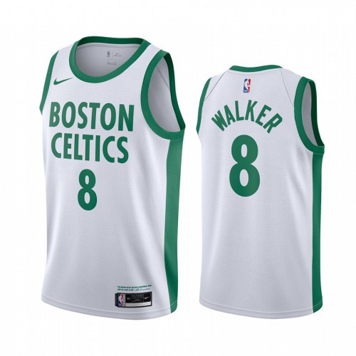 Boston Celtics #8 Kemba Walker White Swingman 2020-21 City Edition Jersey Mens