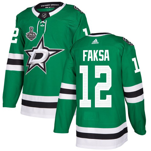 Adidas Dallas Stars #12 Radek Faksa Green Home Authentic Youth 2020 Stanley Cup Final Stitched Jersey Youth