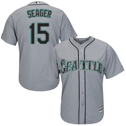 Seattle Mariners #15 Kyle Seager Grey Cool Base Stitched Youth Jersey Youth