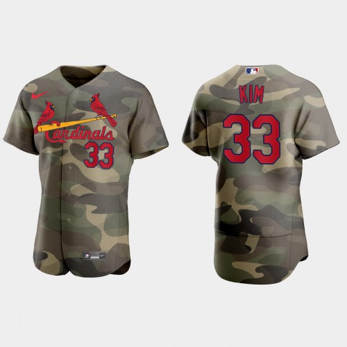 St.Louis St.Louis Cardinals #33 Kwang Hyun Kim Men's 2021 Armed Forces Day Authentic Jersey -Camo Men's