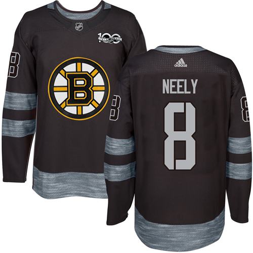Adidas Boston Bruins #8 Cam Neely Black 1917-2017 100th Anniversary Stitched Jersey Men's