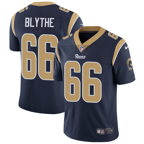 Los Angeles Rams #66 Austin Blythe Navy Blue Team Color Youth Stitched Vapor Untouchable Limited Jersey Youth