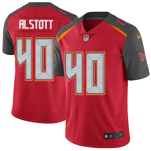 Buccaneers #40 Mike Alstott Red Team Color Youth Stitched Vapor Untouchable Limited Jersey