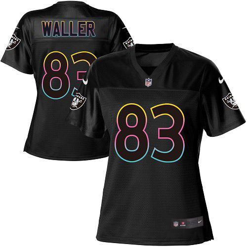 Raiders #83 Darren Waller Black Women's Fashion Game Jersey