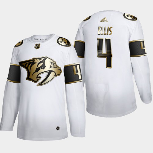 Nashville Nashville Predators #4 Ryan Ellis Men's Adidas White Golden Edition Limited Stitched Jersey Men's