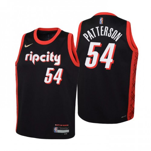 Portland Trail Portland Trail Blazers #54 Patrick Patterson Youth Black 2021/22 Swingman Jersey - City Edition Youth