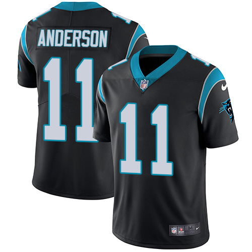 Carolina Panthers #11 Robby Anderson Black Team Color Men's Stitched Vapor Untouchable Limited Jersey Men's