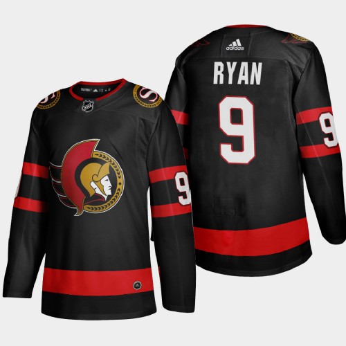 Ottawa Ottawa Senators #9 Bobby Ryan Men's Adidas 2020-21 Authentic Player Home Stitched Jersey Black Men's