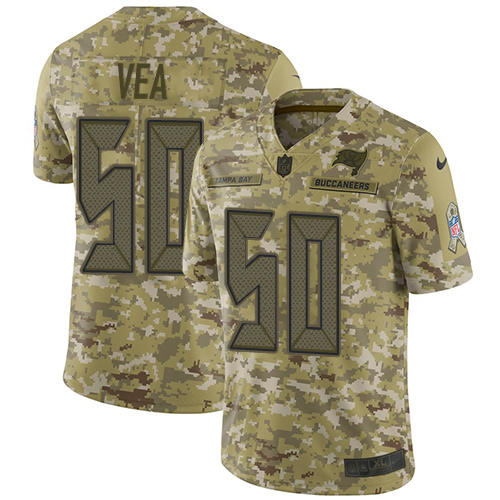 Tampa Bay Buccaneers #50 Vita Vea Camo Youth Stitched Limited 2018 Salute to Service Jersey Youth